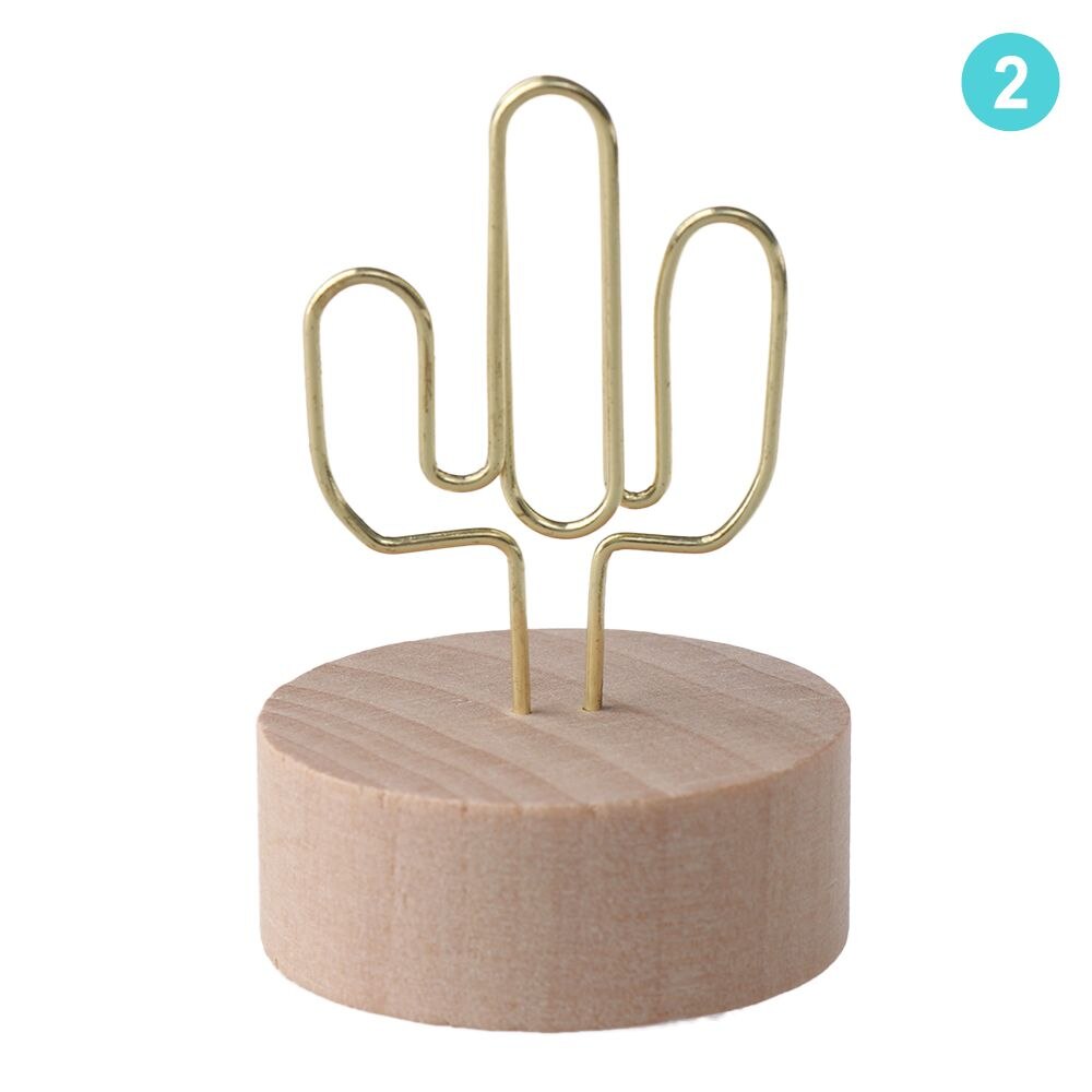 Soporte colgante de madera para tarjetas y notas, Base para fotos, Clip para notas, artículo, marco de fotos, mesa, suministros de oficina,: 2