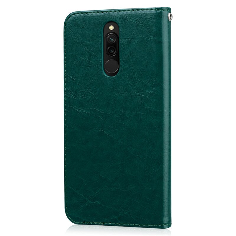 Funda tipo billetera para Xiaomi Redmi 8, funda con tapa magnética Retro de cuero PU de lujo para Xiaomi Redmi 8, funda Coque