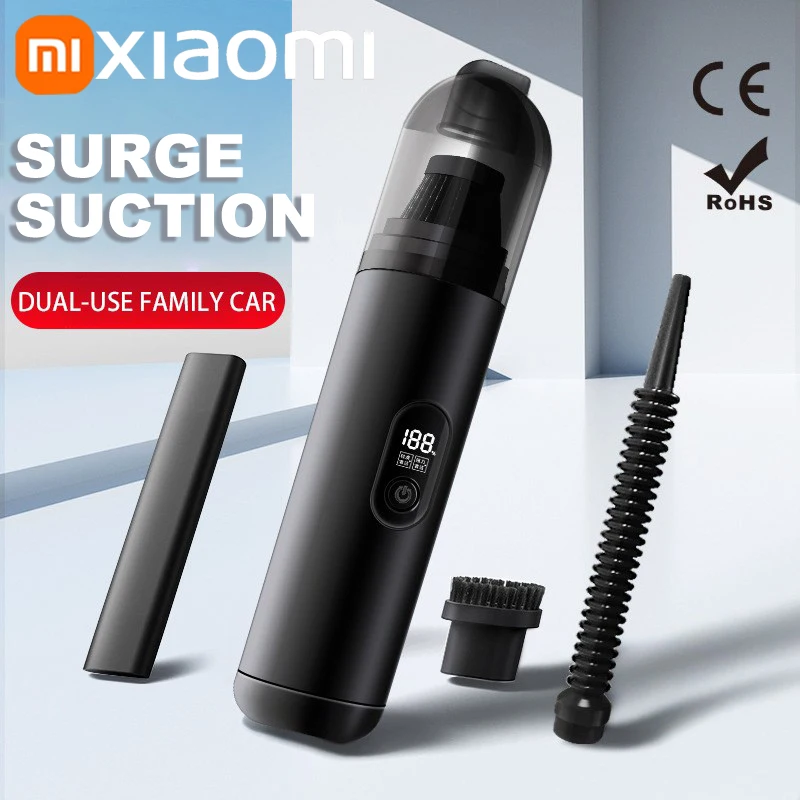 Xiaomi carro aspirador de pó portátil 2-em-1 portátil sem fio aspirador de pó portátil casa carro dupla utilização aspirador de pó novo