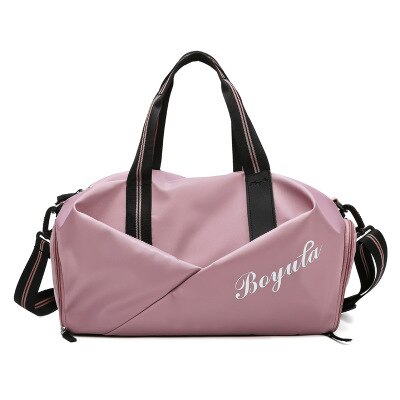 Bolsa de deporte Oxford para mujer, bolso de viaje para fitness, de , multifuncional, de hombro, para gimnasio, almacenamiento de zapatos, bolsa de fitness: Dark pink 2