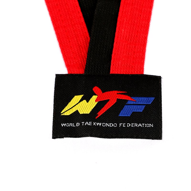 Uniforme de Taekwondo para niños y adultos, traje blanco tradicional de Taekwondo para estudiantes, traje negro con cuello en V,