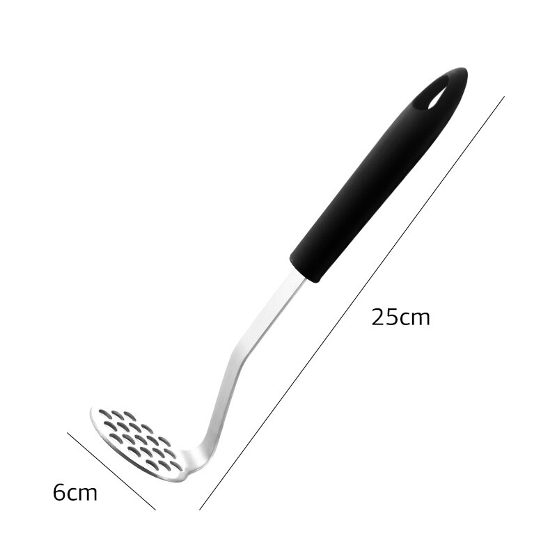 Handleiding Aardappel Stamper Aardappelpuree Druk Keuken Tool Bakken Rvs Stamper 25*6Cm Druk Modder Multi-functie: Black