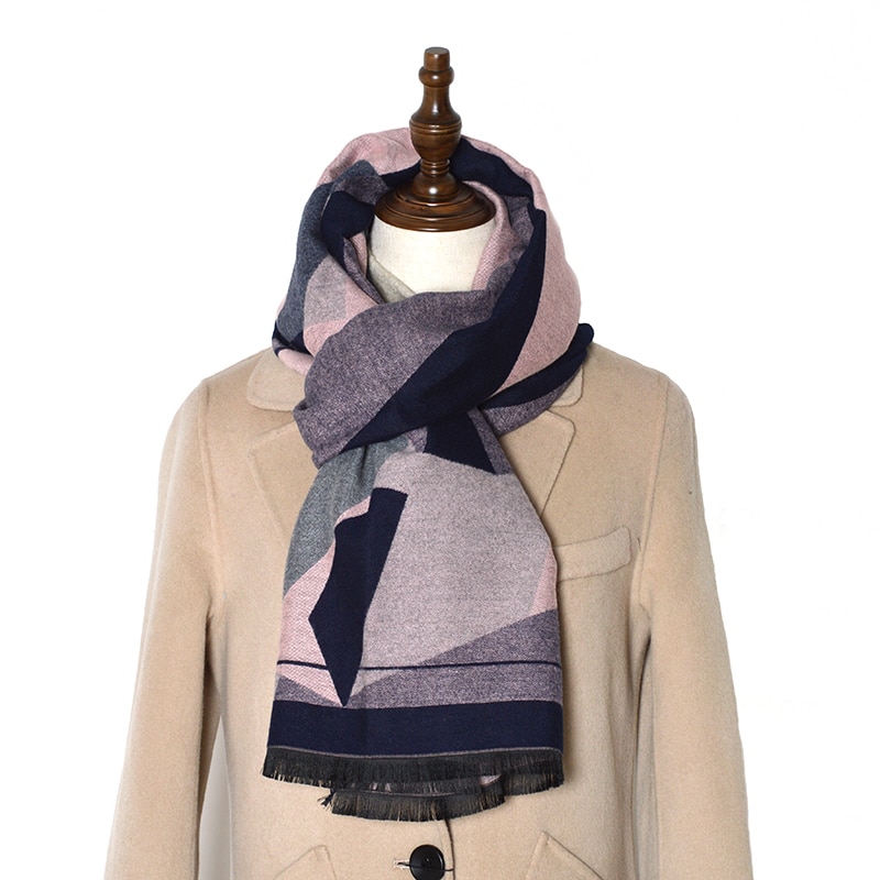 Luxury brand plaid scarves cashmere shawls women winter warm plaid shawl cloak ms thick blankets tassel scarf