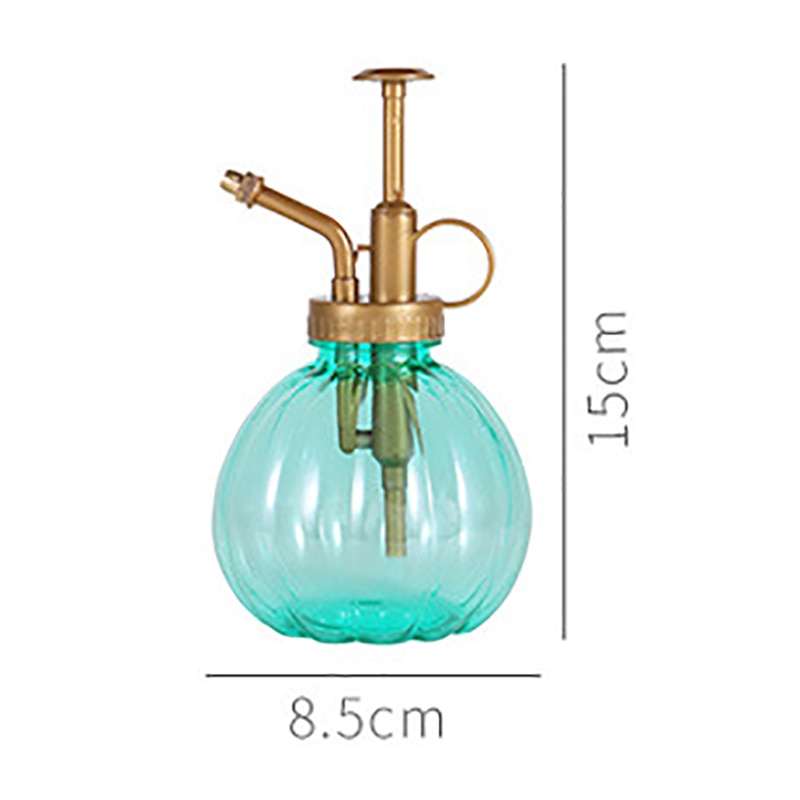 Bärbar vintage sprayflaska pumpa form växt blomma tryck vatten spruta flaskor vattenkanna sprinkler