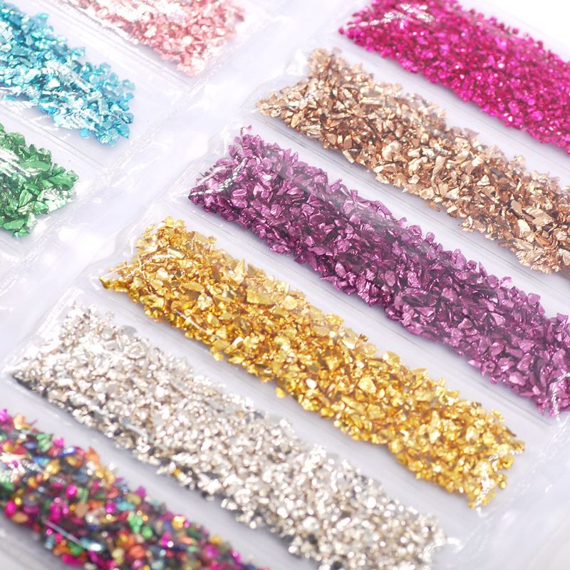 1 Set Broken Glass Stones Crystal UV Epoxy Resin Filler DIY Crafts Nail Art Decorations Jewelry Making Mold Fillings