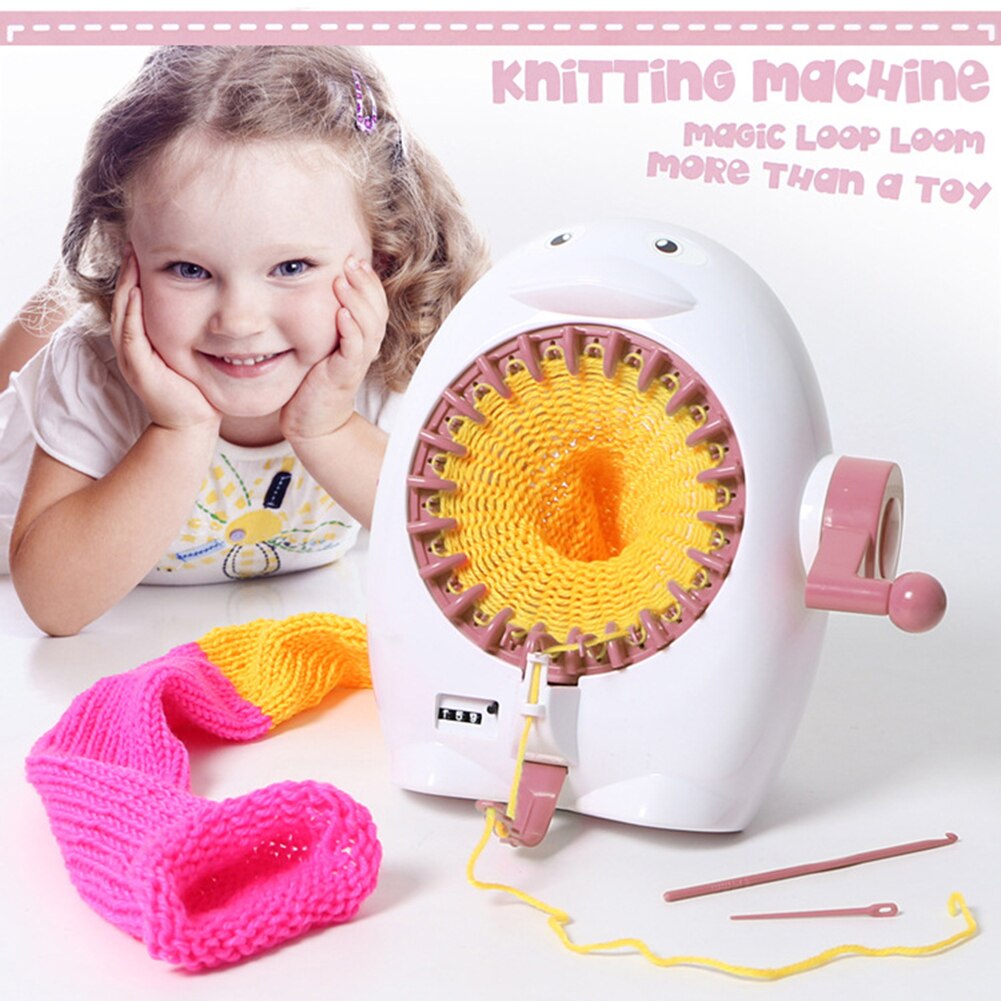 Diy Breien Machine Weefgetouw Knit Voor Scraf Kinderen Leren Speelgoed Breien Tools Threader Tool Handgemaakte Gebreide Muts