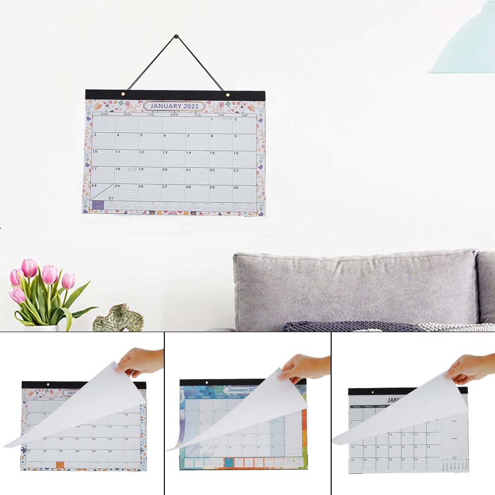 Muur Kalender Wekelijkse Maandelijkse Planner Minimalisme Plan Boek Diy Bureau Kalenders Thuis Kalender Met Scheurbaar Kalender