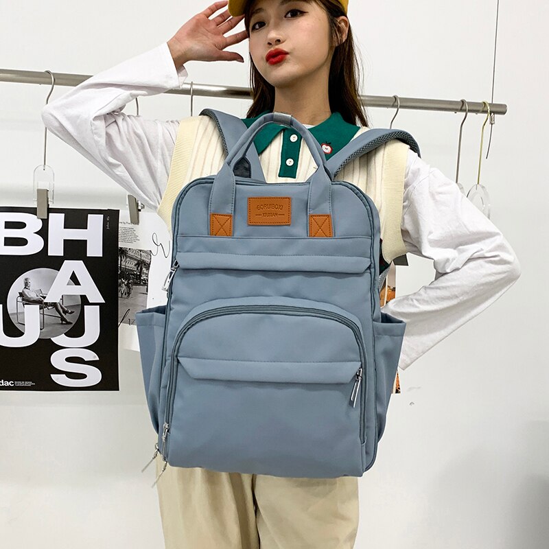 Mochila escolar con asa larga para chica joven, bolsa de libros para estudiantes, adolescentes, mujeres, universidad, novedad de viaje informal, 2022: dark blue