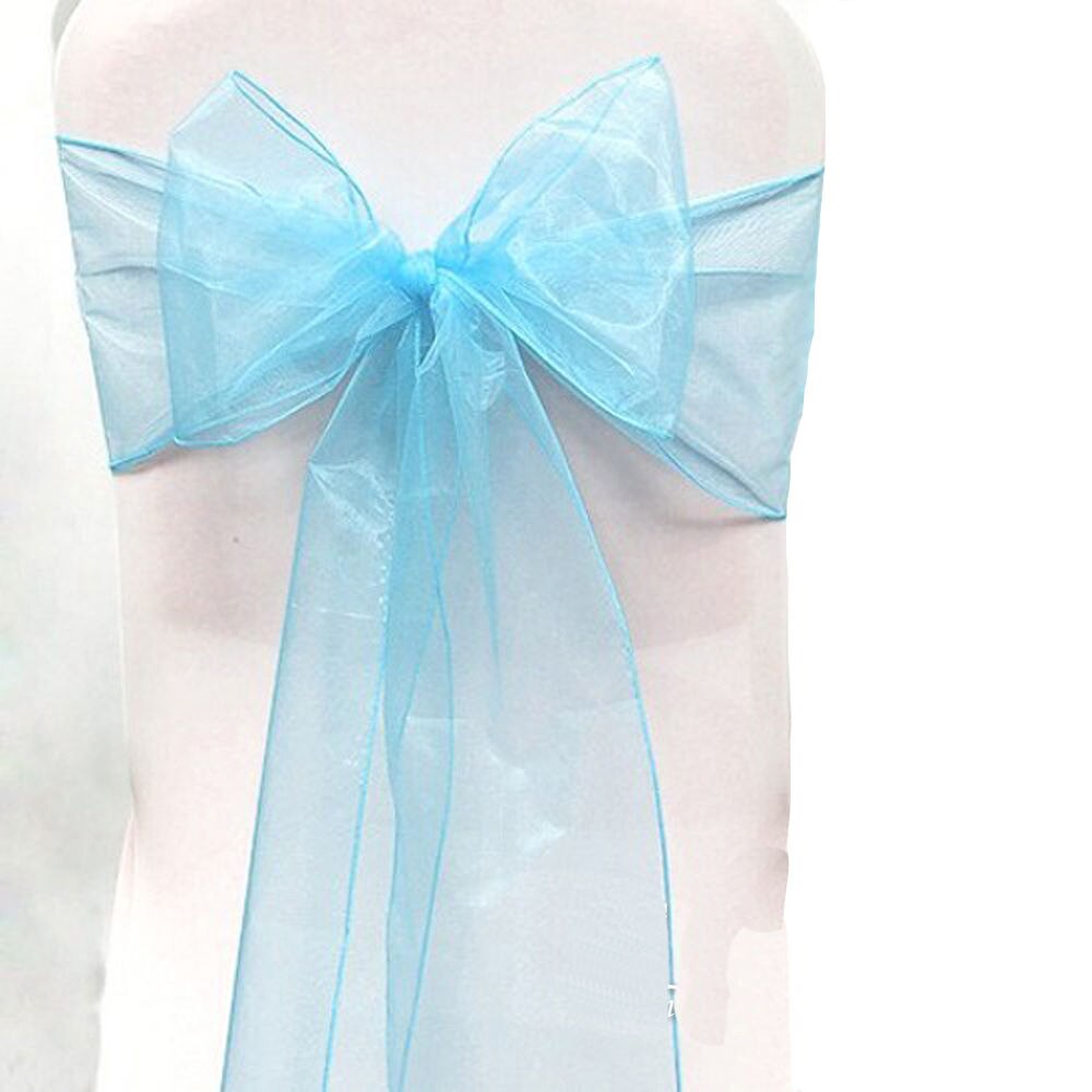 Effen Stoel Terug Garen Stoel Sjerpen Bruiloft Organza Sjerpen Terug Garen Voor Stoelen Bruiloft Stoel Decoratie Hotel Decor: 19