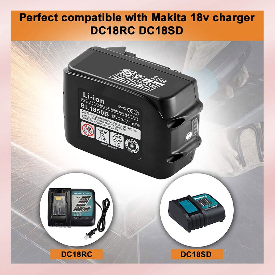 2022 18V battery BL1850B replacement battery BL1850 BL1840 BL1850B BL1860 BL1845 BL1820 Lxt 18 volt cordless power tool battery