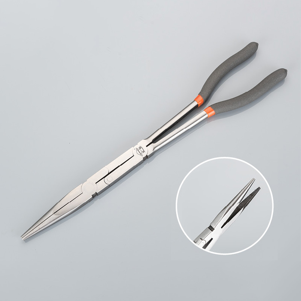 Lange Zange Gerade 45 90 Grad O-bilden Biegen Nadel Nase Zangen 13 &quot;Stecker Abzieher Multi-funktionale mechanik Hause Hand Werkzeug