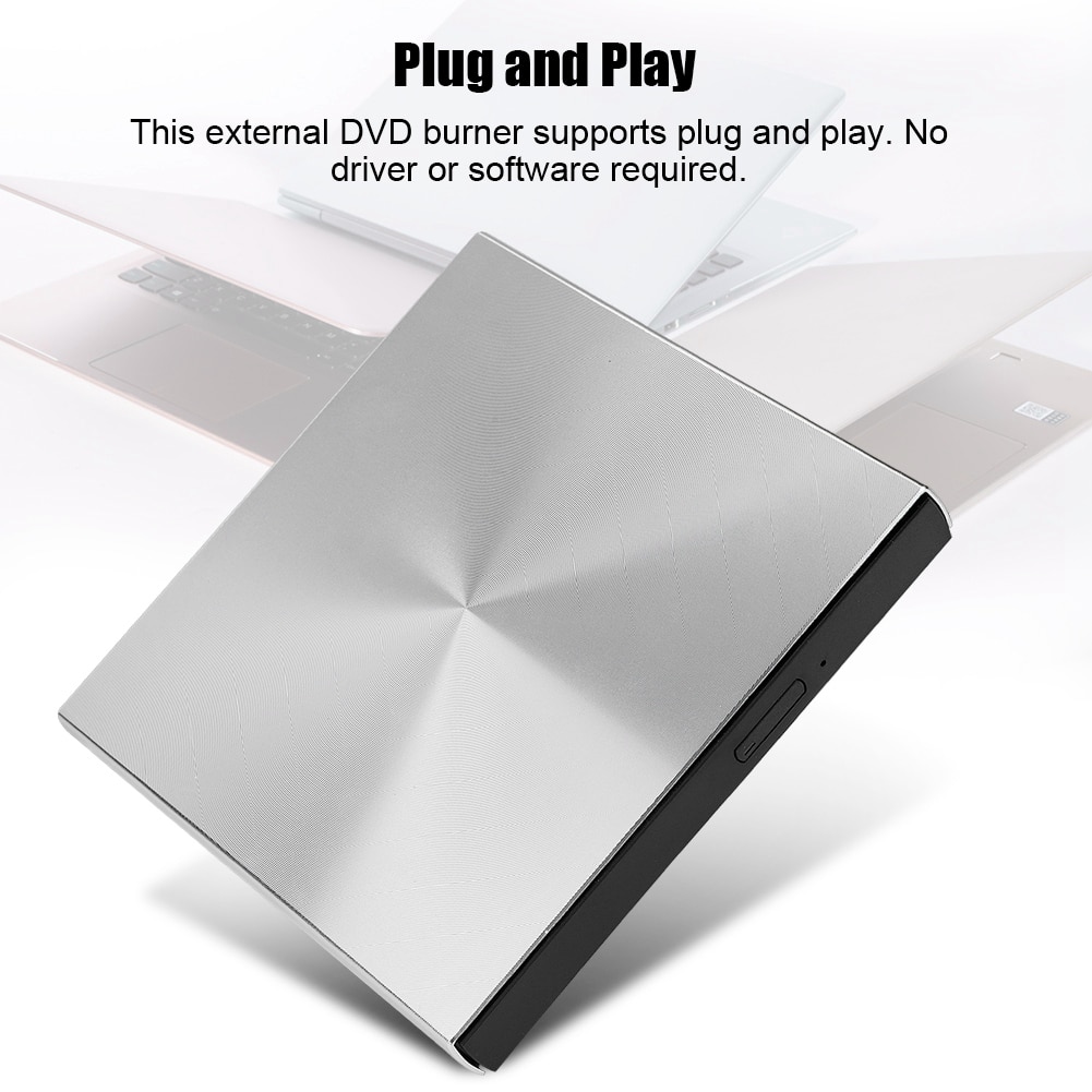 External DVD Burner 5Gbps Data Transmission External DVD Burners Multi-Level Protection Pop-Up USB 3.0 DVD Drive