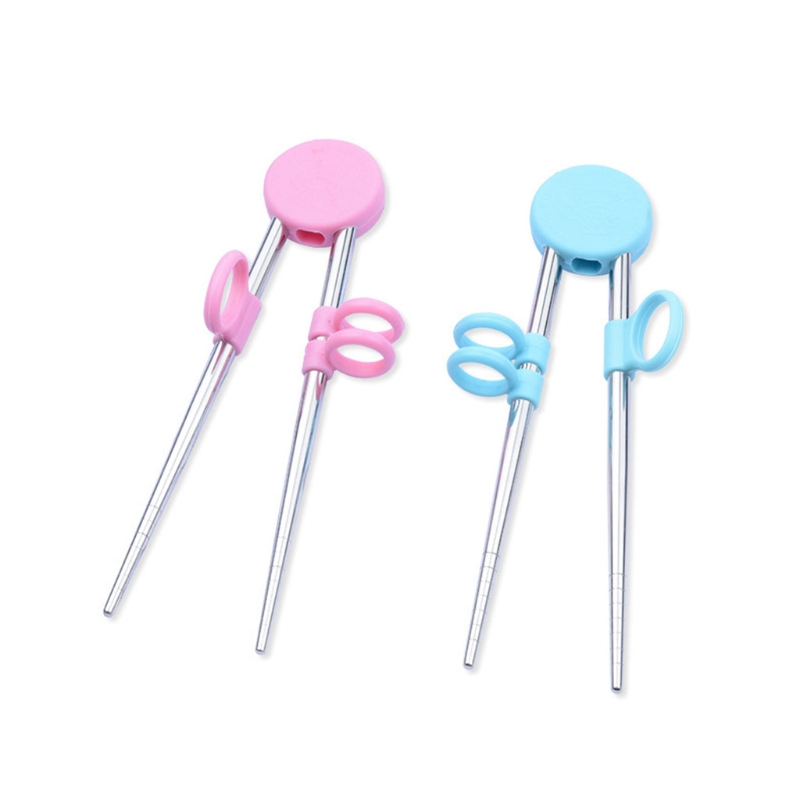 Kids Children Training Chopsticks Learning Chop Sticks Helper Reusable Tableware for Child Beginners Learner