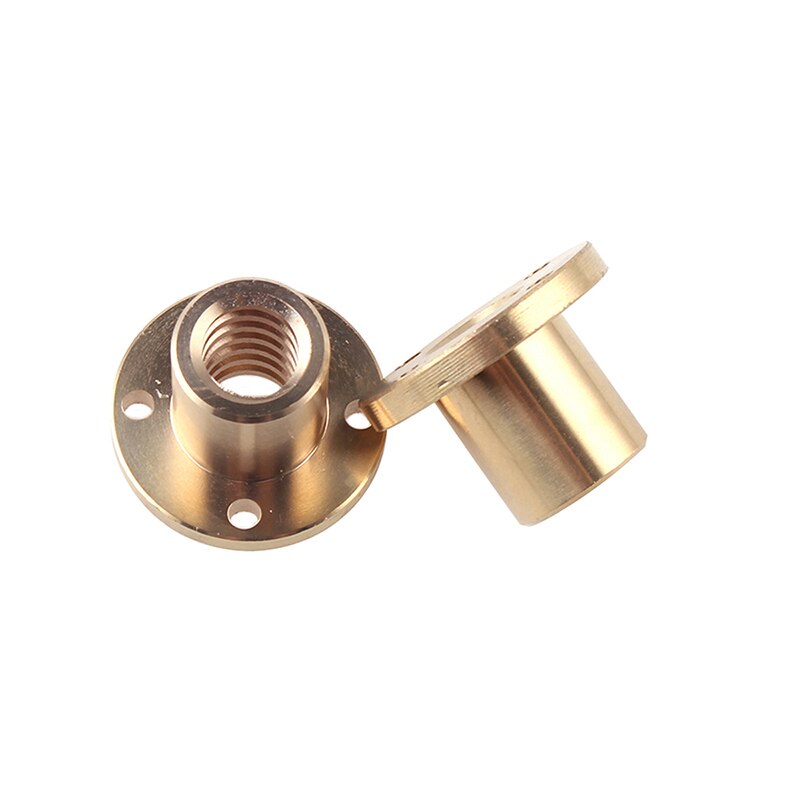 T8 Lead Screw Copper Nut Trapezoid Screw Support Copper Nut Flange Stepper Motor Guide Screw CNC3D Printer Parts Screw Nut Brass