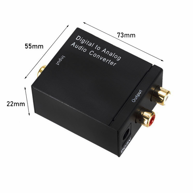 Bundwin Converter 3.5 Mm Jack 2 * Rca Digitaal Naar Analoog Audio Versterker Glasvezel Coaxiale Signaal Naar Dac Spdif stereo