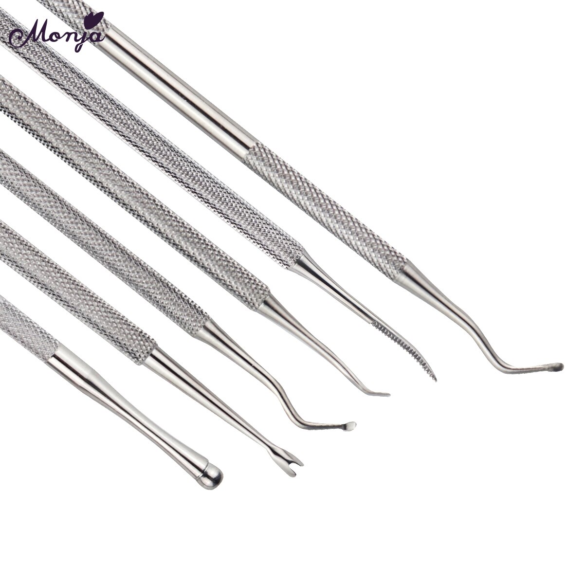 Monja-Lima de acero inoxidable para corrección de las uñas encarnadas, herramienta de pedicura de instalación y limpieza de las uñas encarnadas