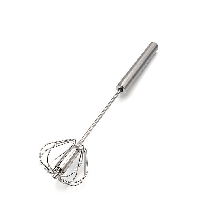 Semi Automatic Egg Beater Stainless Steel Manual Rotating Mixer Self Turning Egg Stirrer Kitchen Baking Accessories Egg Tools: M