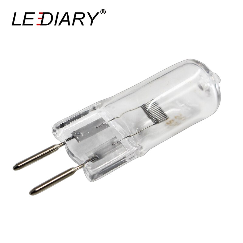 LEDIARY 5PCS Halogen Bulb GY6.35 24V 150W Clear Glass Tungsten Lamps Dimmable Clear Each Bulb With An Inner Box