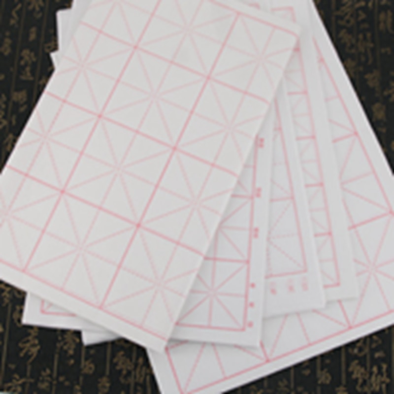 white Painting Paper Xuan Paper Rice Paper Chinese Painting & Calligraphy Grid pattern Chinese Calligraphy Practice