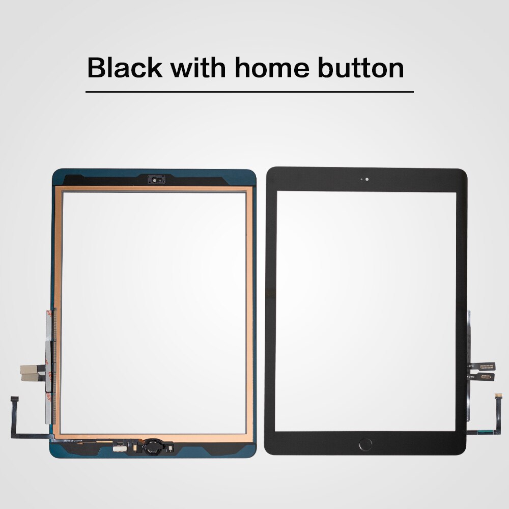 For iPad 9.7 Version) 6 6th Gen A1893 A1954 Touch Screen Digitizer Glass With Home Button +Tools+Tempered Glass