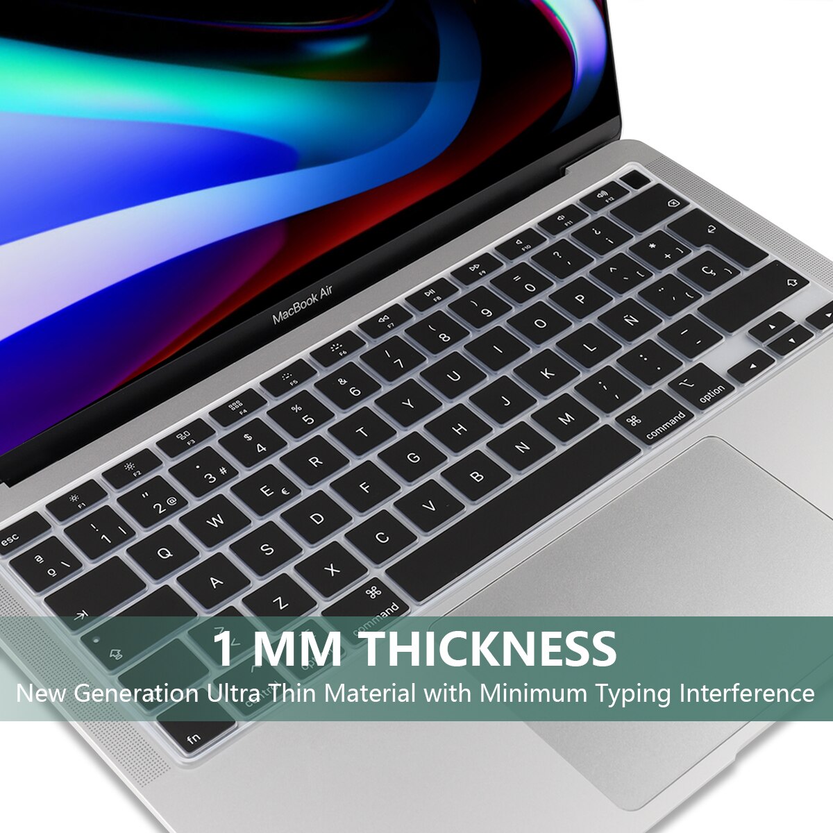 UNS/EU Geben Typ Spanisch/Russisch/Französisch Englisch Tastatur Abdeckung Für MacBook Air 13 A2179 A2337 touch ID Transparent Haut