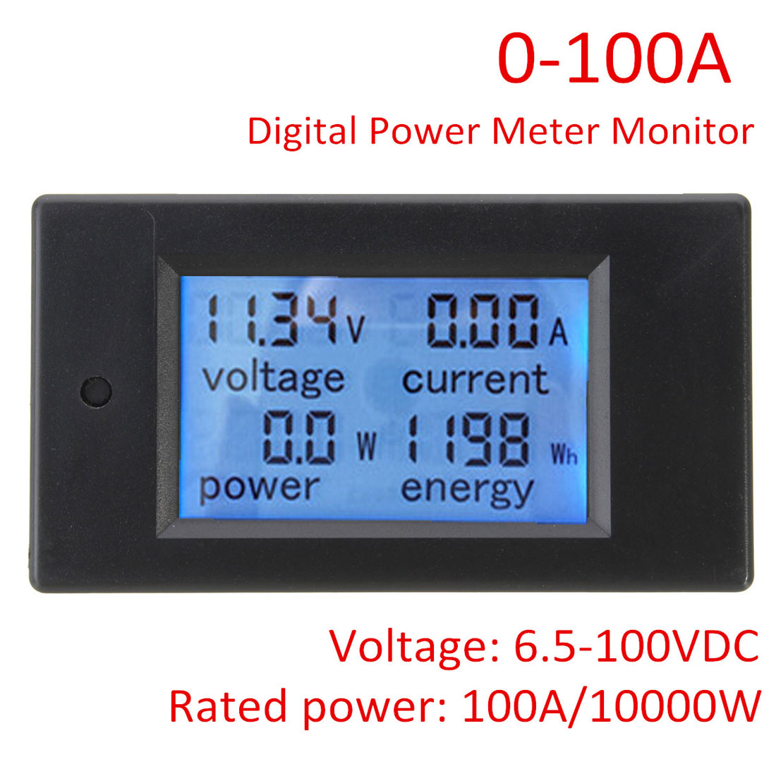 Draagbare 100A Dc Digitale Multifunctionele Power Meter Energy Monitor Module Voltmeter Ampèremeter Met Shunt