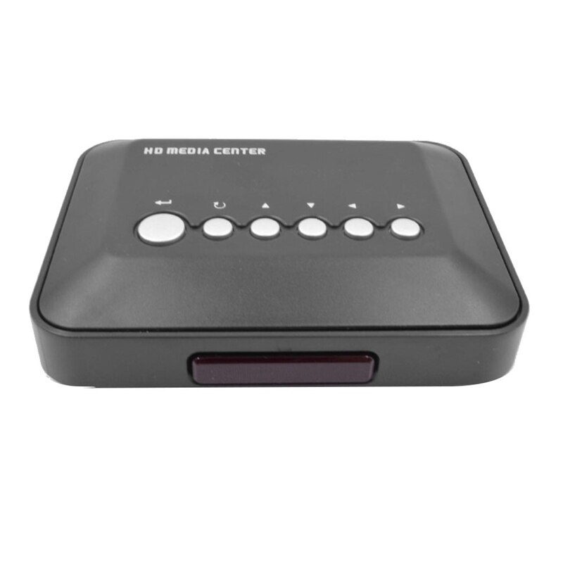 Mini Full HD1080P H.264 MKV HDD Media Player Center con HDMI Compatible/AV/VGA/USB/SD/MMC (enchufe de la UE)