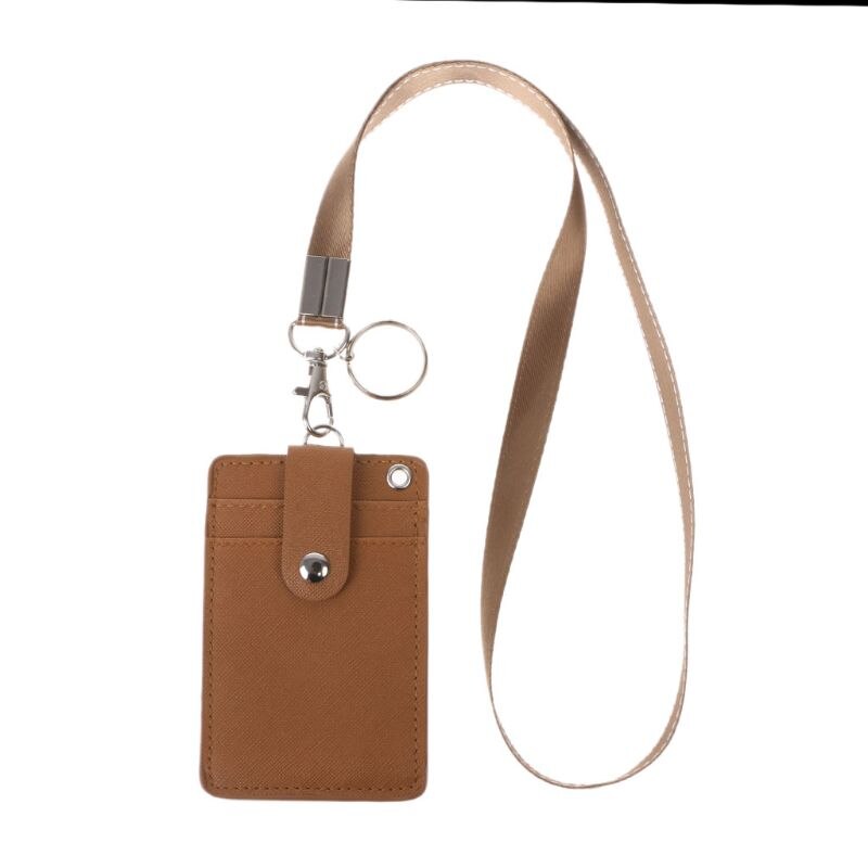 THINKTHENDO Office Work School ID Card Badge Holder with Keyring Rope Layards Neck Strap Bag Accessories 11x7.2cm: BN