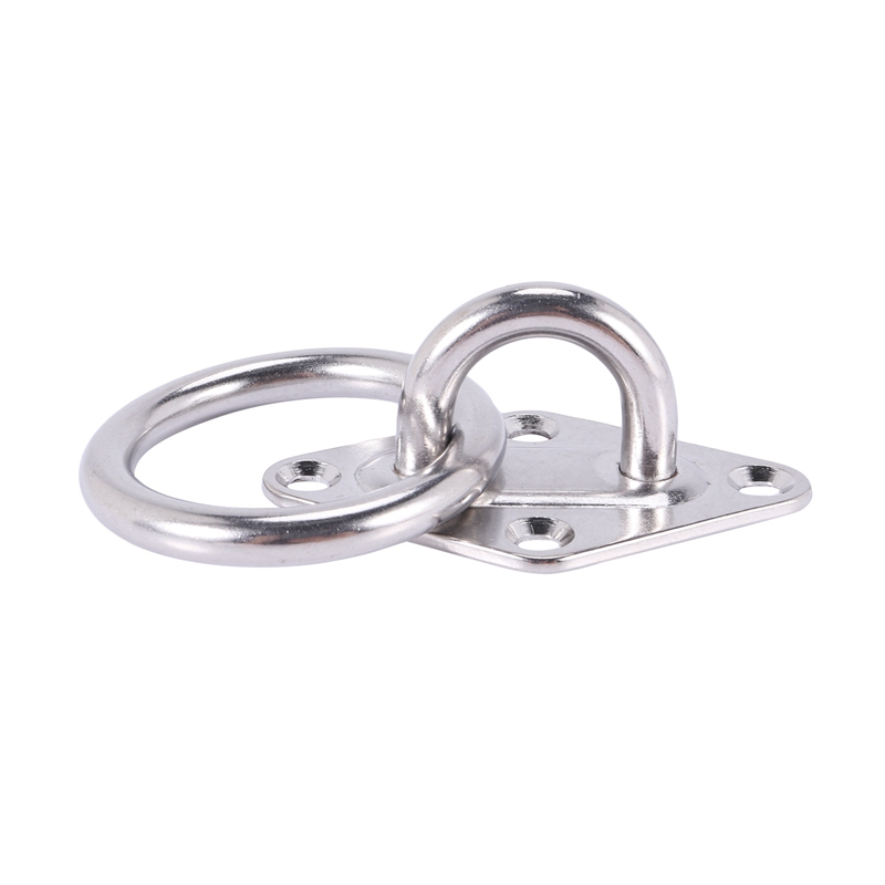10 pcs 80mm x 50mm mounting hooks for wall or ceiling with round ring stainless steel bracket/fixing