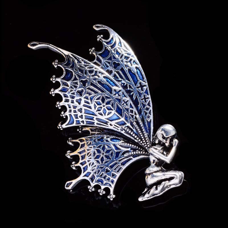 Red Trees Brand Insect Pins Jewelry Butterfly Brooches For Women Year In Box: Angle Girl