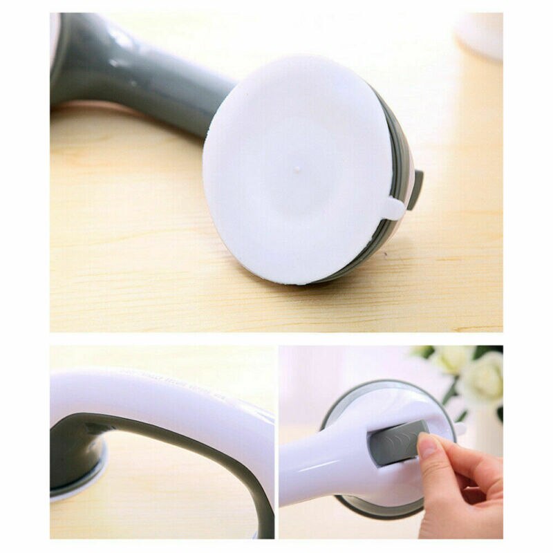 Bathroom Suction Cup Handrail Handle For Bathroom Strong Sucker Hand Grip White Handrail