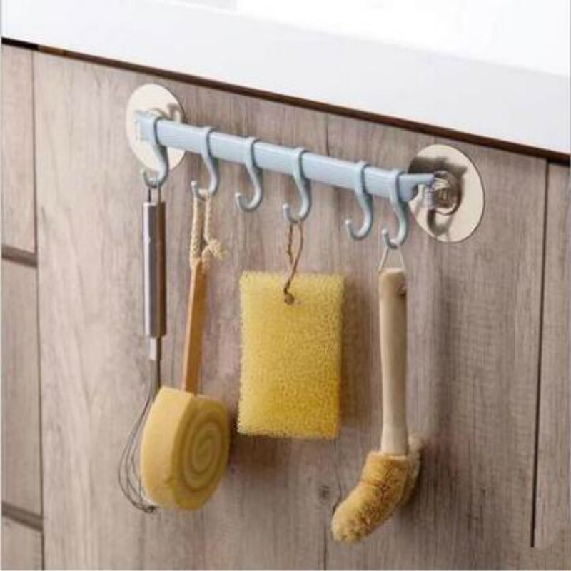 Rustfri badeværelsesorganisator håndklædeholder nøglekroge køkkenskab opbevaringsstativ hyldeværktøj  lb92714