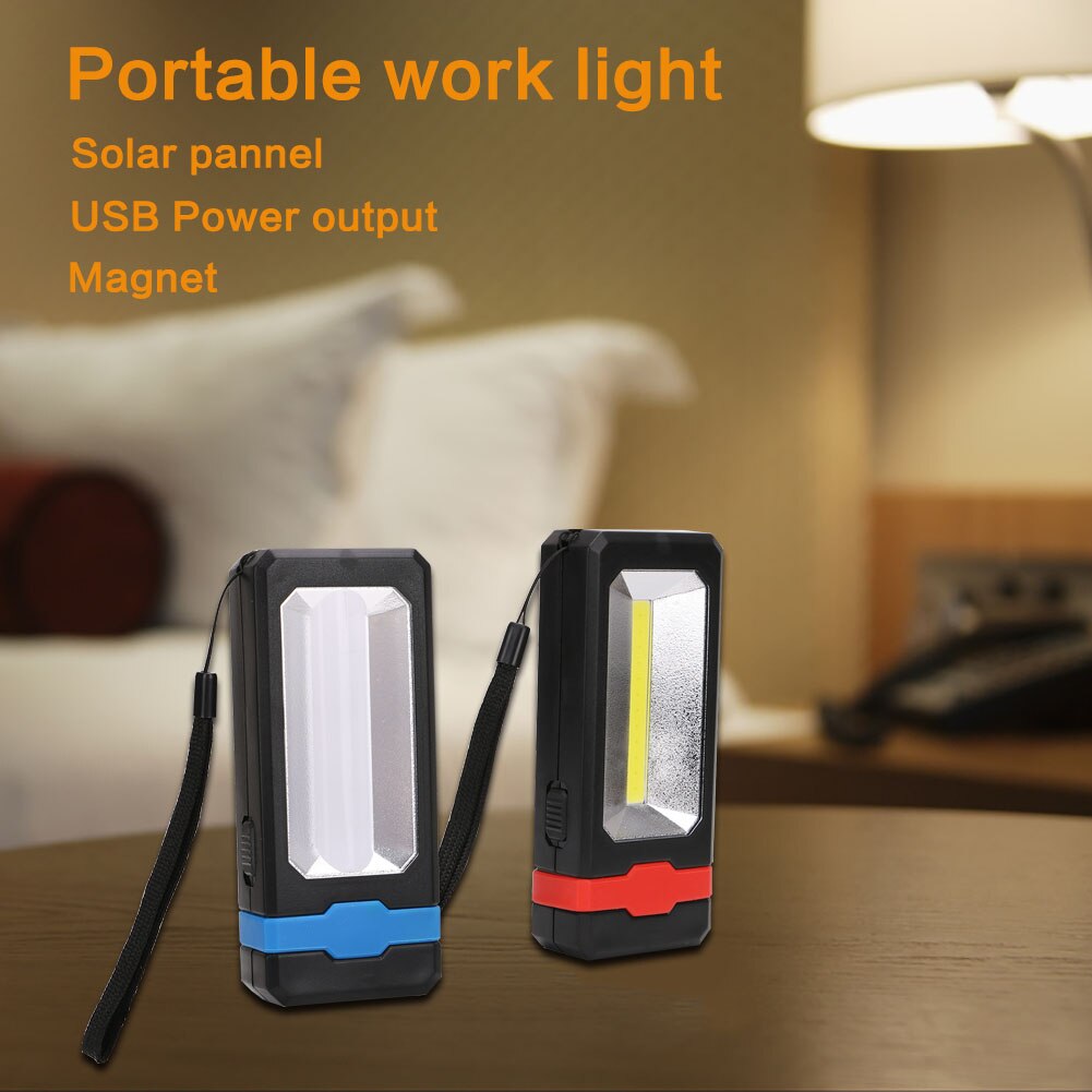 Usb Oplaadbare Led Zaklamp Zonne-energie Super Heldere Werken Lamp Ingebouwde Batterij 2 Modes Verlichting Outdoor Zaklamp