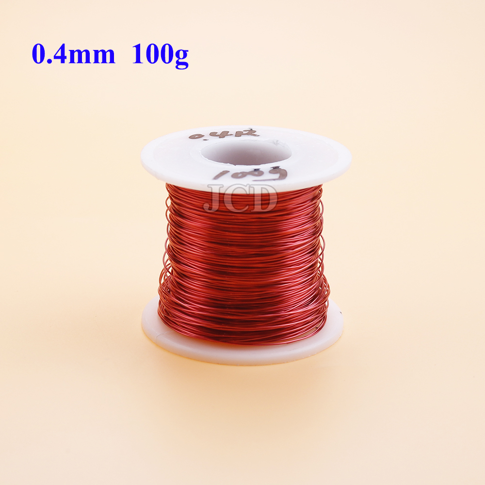 10m/50m/100m enameled copper wire enameled wire electromagnetic coil winding wire manufacturing electromagnet copper wire: Pink