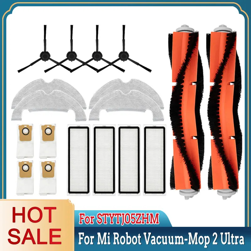 Para Xiaomi Mi Robot aspirador-mopa 2 Ultra STYTJ05ZHM filtro bolsas de polvo paño de mopa cepillo lateral principal piezas Accesorios