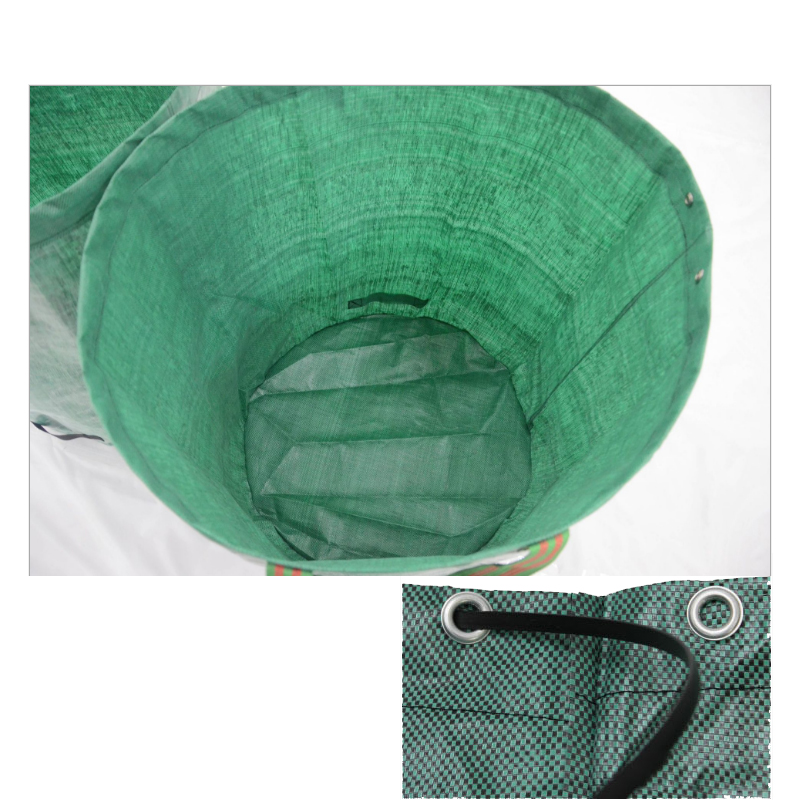 76*45cm 120L pp ronda de jardinería de bolsa de jardín planta flor bolsa de basura portátil balde para desechos plegable basura