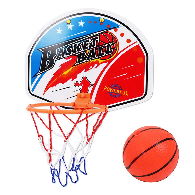 27*21cm plastik basketball kurv bøjle legetøj mini basketball bord familie kurv børn basketball legetøj sæt væg spil mini kurv: B