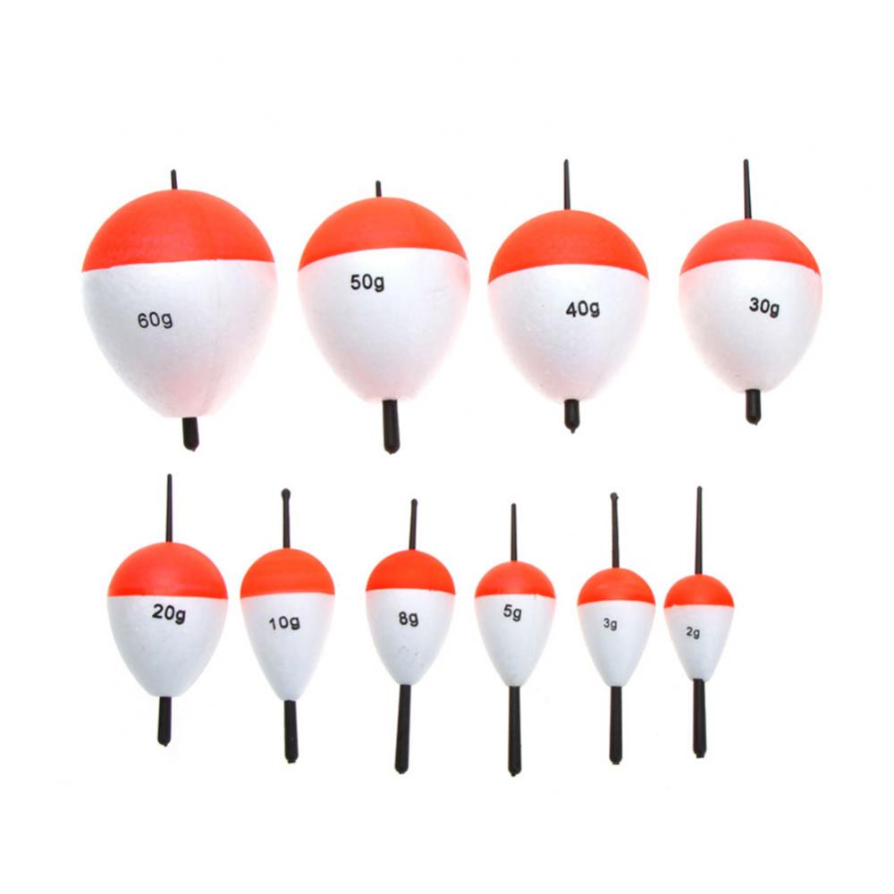 10 stk/sæt  of 2g-60g fiskeflåd med fiskeri havfiskeri iblødsætning stor mavefisk flyder langt flydende fiskeflyder