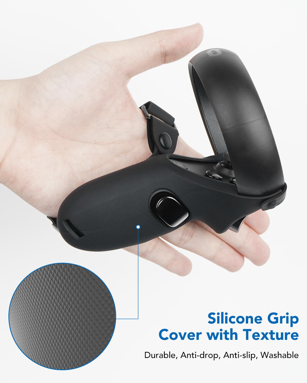 Kiwi design toque controlador grip capa olny para oculus quest &amp; rift s (não para busca 2) alça anti-lance alça de proteção da junta