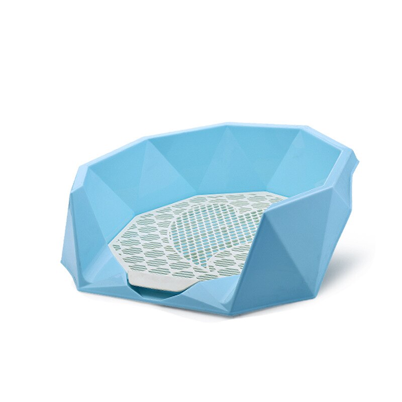 Arenero de plástico con geométrico para perros, Arenero de plástico colorido para entrenamiento de mascotas en interiores: Blue