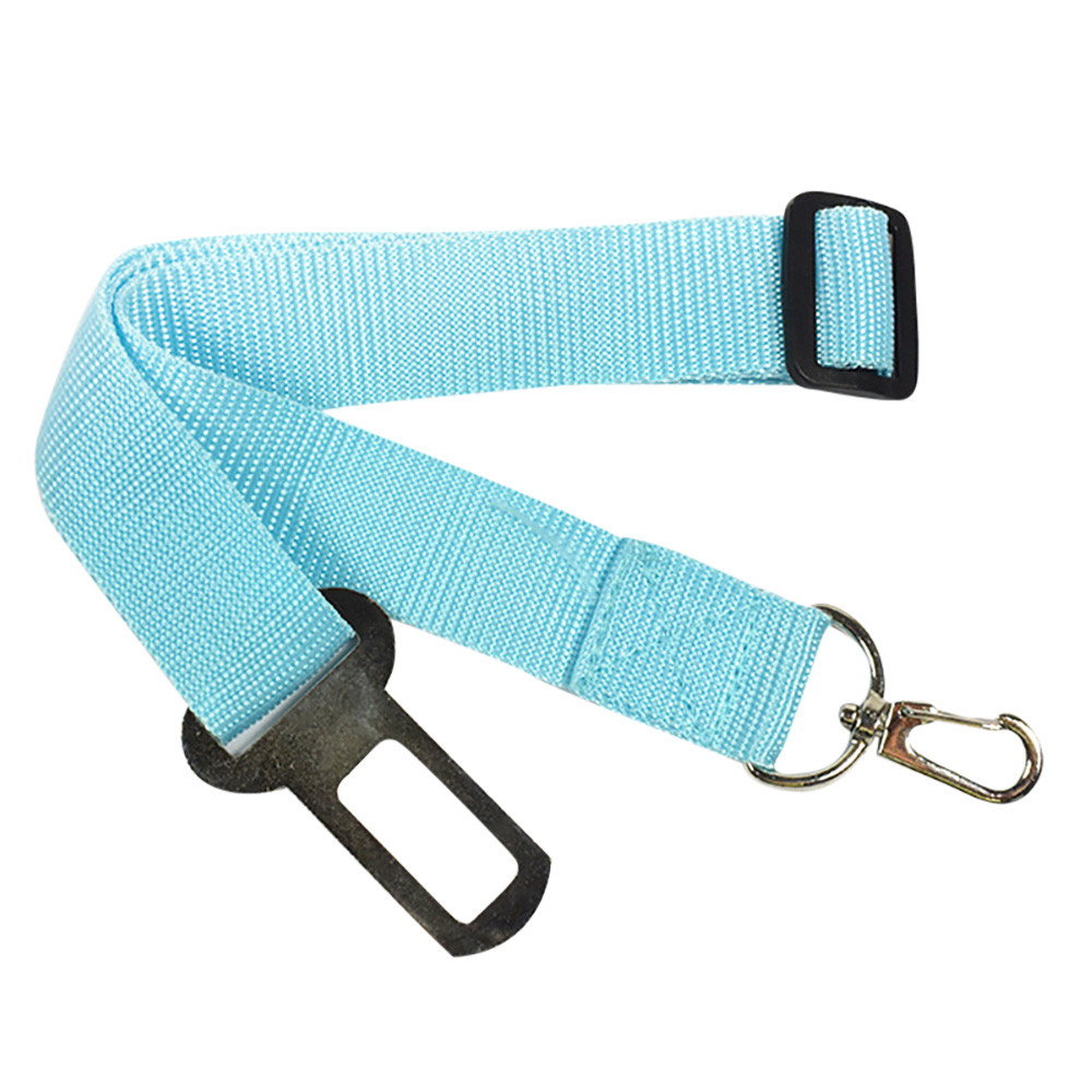 Hond Auto Voertuig Veiligheid Autogordel Verstelbare Restraint Harness Lead Reizen Leash Voor Kleine Grote Hond F521: sky blue