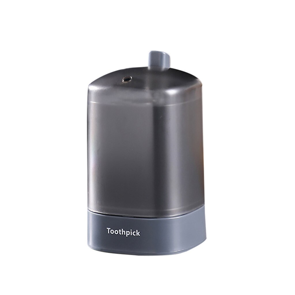38# Automatic Pop-up Toothpick Box Holder Container Portable Toothpick Dispenser Home Automatic Non Touch Toothpick Holders: Gray 