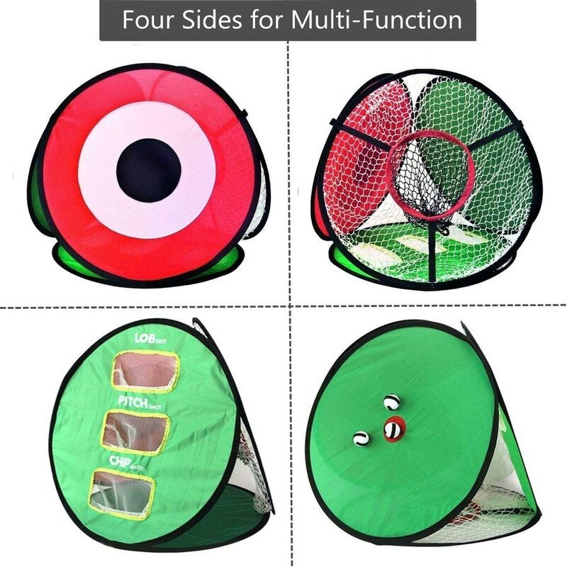 Golf Chipping Net Backyard Outdoor Target Practice with 6 Golf Foam Balls Pop Up Hitting Nets for Indoor Accuracy Swing