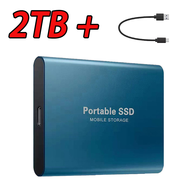 Ekstern ssd bærbar solid state-drev 1tb 4tb ultrahurtig harddisk til bærbar mac pc stationær data backup lagring disk: Beige