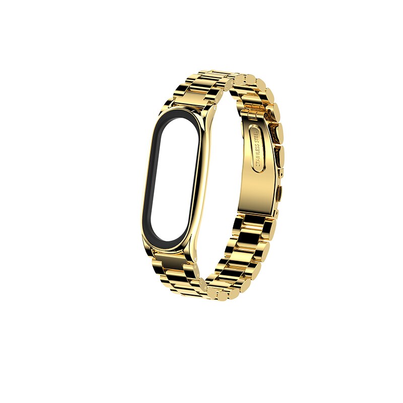 Mijobs Mi band 4 Strap Metal Stainless Steel Bracelet for Xiaomi Mi Band 4 Mi Band 3 Strap Smart Watch Miband 4 correa Wristband