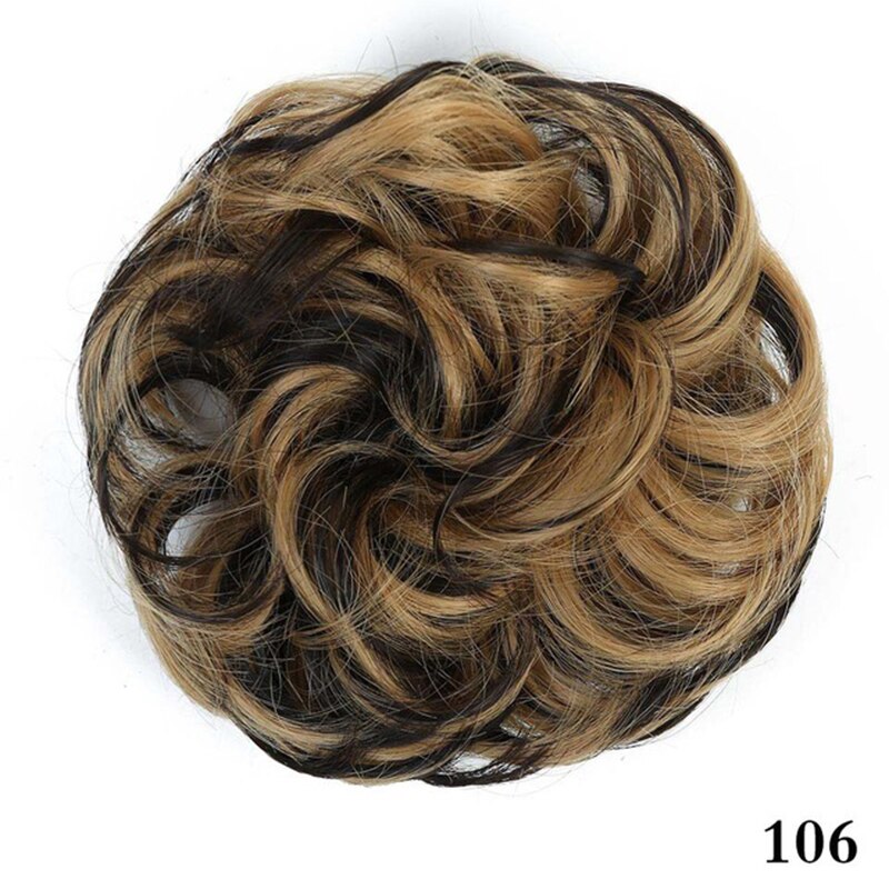 XUANGUANG Wave Curly hair Doughnut bun Wig hair accessories Headwear Rubber band hair band Elastic hair rope: 106