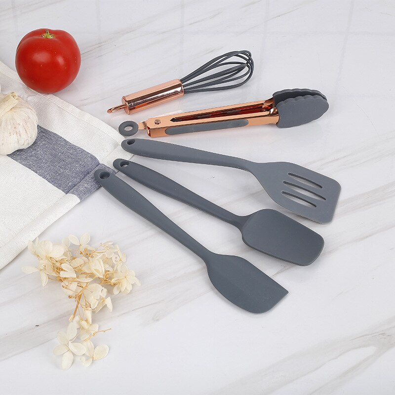 1Pcs Mini Baking Tools Spatula Shovel Food Grade Silicone Multi Purpose Kitchen Utensils 3Colors Cooking Supplies Non-stick