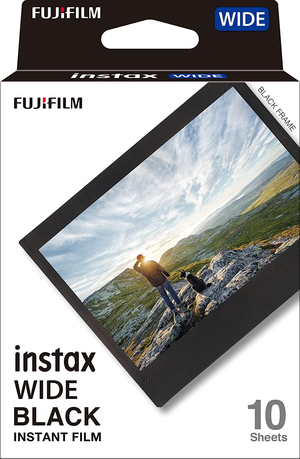 10 Vellen Fujiflm Instax Wide Fotopapier Polaroid 5 Inch Grootformaat Breed 300 210 Instax Film Zwart Frame