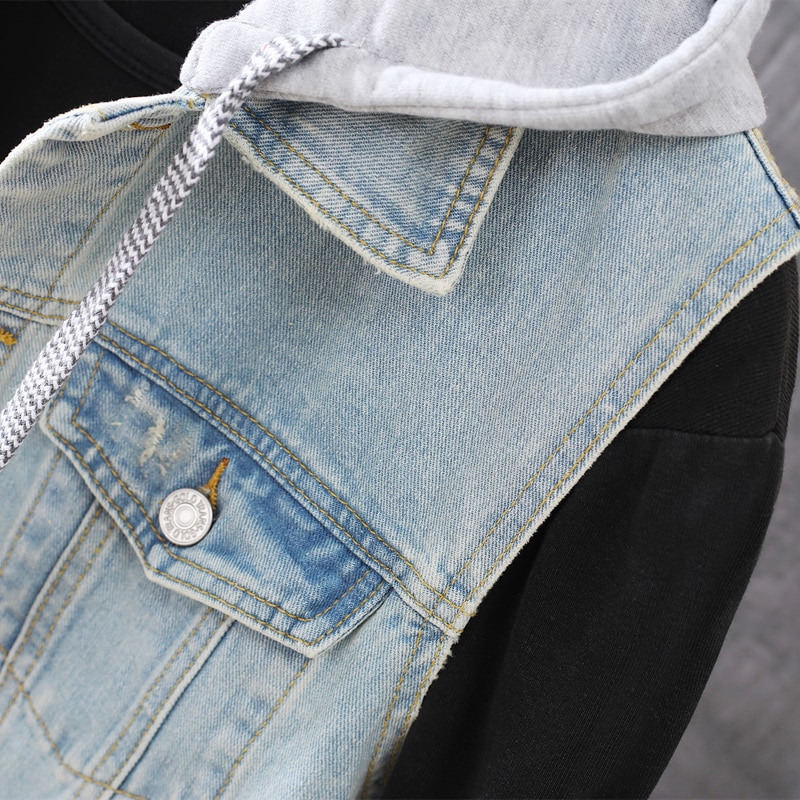 Chaleco vaquero rasgado para hombre, ropa de calle sin mangas, estilo inglés, Hip Hop
