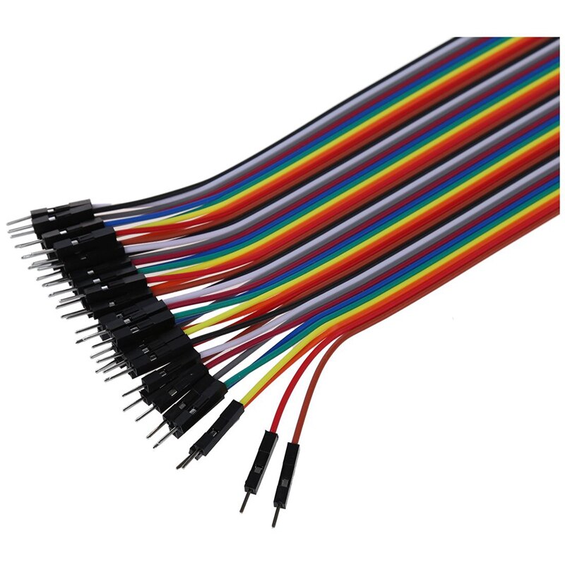 80 Piece Set: 40 Pcs 1 Pin Male To Female Jumper Cable 20 Cm Long + 40Pcs 20Cm 2.54Mm Male To Male Breadboard Jumper Wire Cable